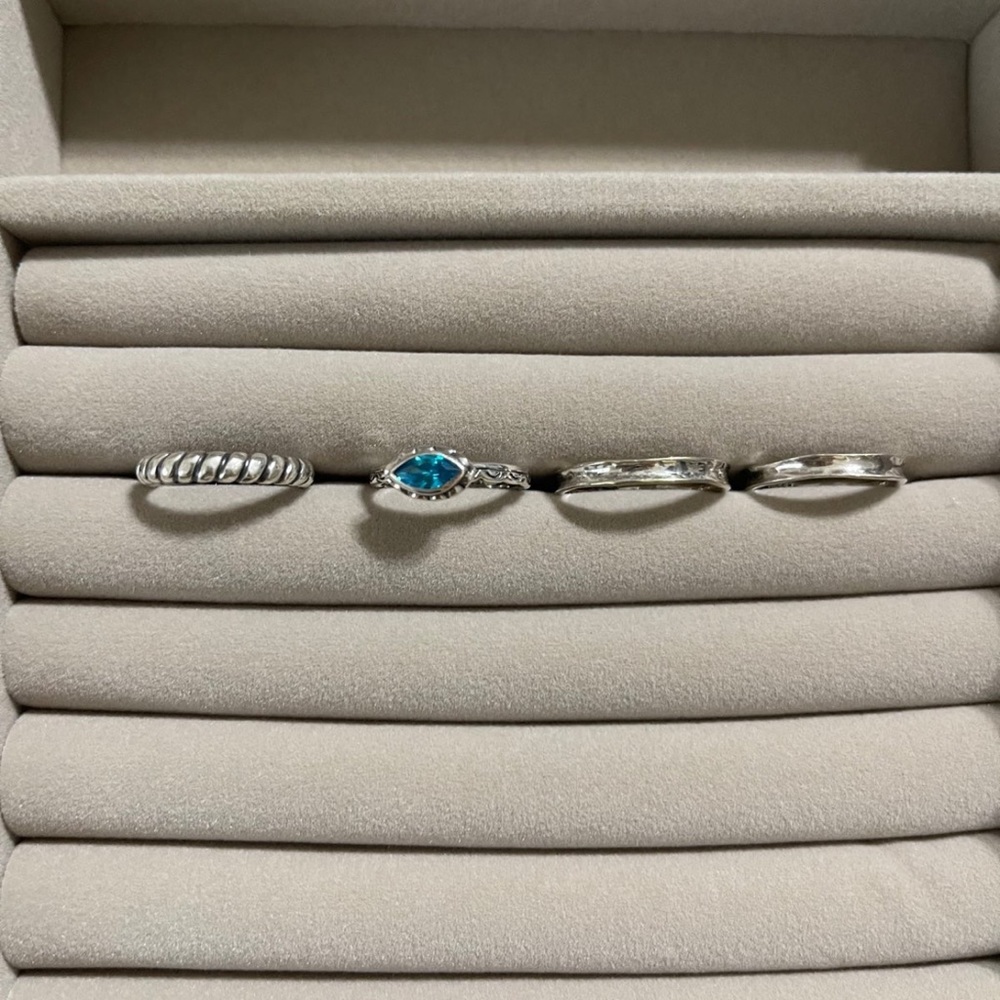 Silpada Stacking Rings Sterling Silver x 4.